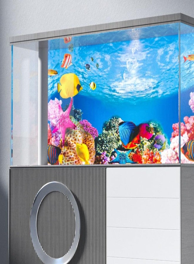 SHENIAFC Double-Sided Aquarium Background, Coral Reef and Seabed Design, 12 x 20 Inches, Waterproof - Image 5